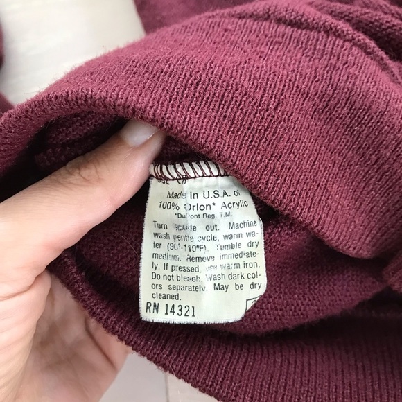 Vintage Christian Dior monsieur burgundy Cardigan sz M medium - Picture 4 of 10